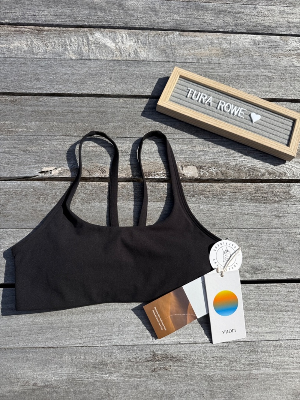 Vuori Yosemite Bra Black XS Women’s Strappy Sports Bra Light Support NWT